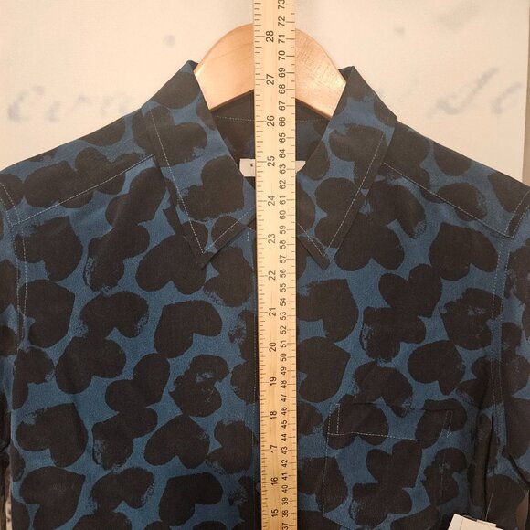 NWT Equipment Femme Brett Shirt Blouse Size Small 100% Silk Heart Print $248 - Picture 7 of 8
